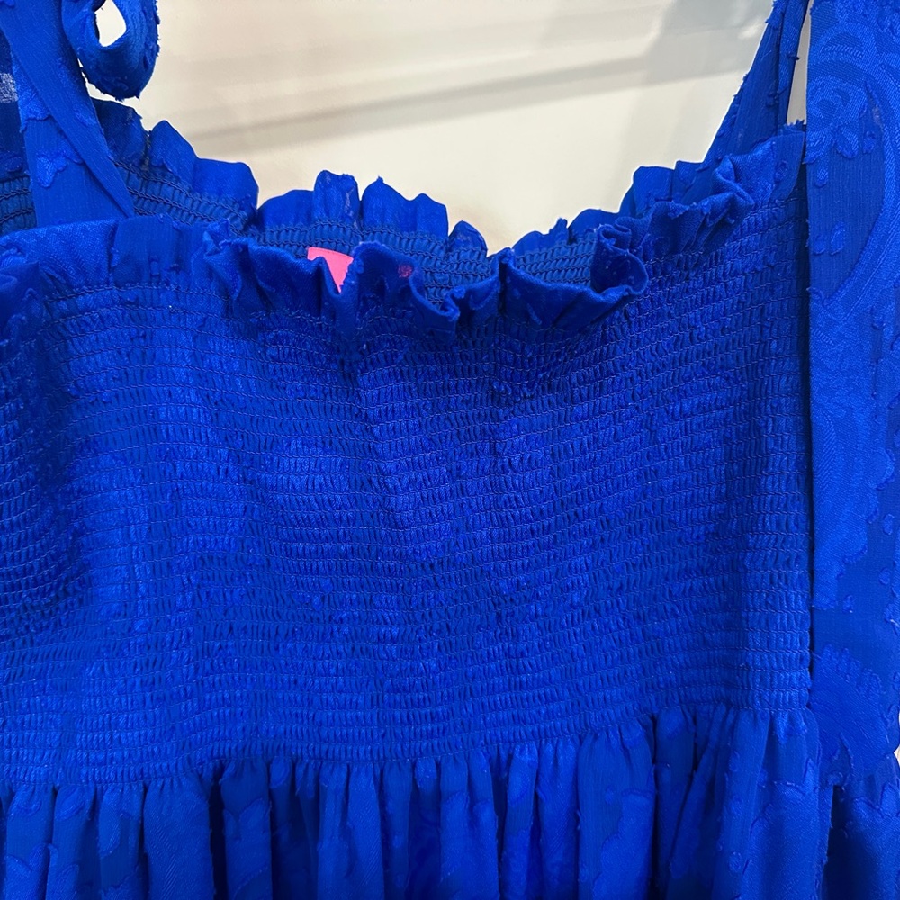 Lilly Pulitzer EUC SZ XL Vibrant Blue Maxi Dress - Picture 8 of 9